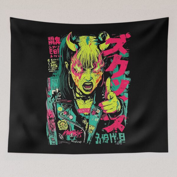 Item preview, Neon Demon Street Punk Cyber Horror Japanese Urban designed and sold by titanlevi.