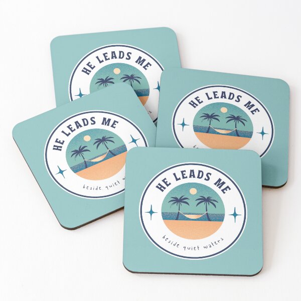 Item preview, He Leads Me Beside Quiet Waters Psalm 23 Faith Looks Good designed and sold by FaithLooksGood.