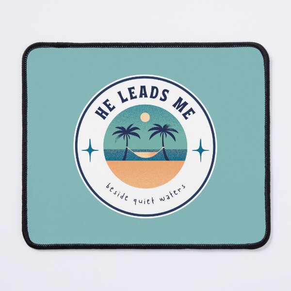 Item preview, He Leads Me Beside Quiet Waters Psalm 23 Faith Looks Good designed and sold by FaithLooksGood.