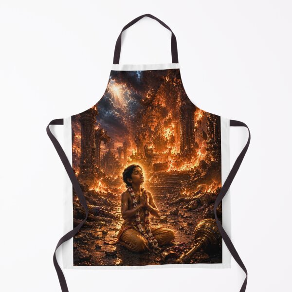 Item preview, Prahlad’s Faith Amid Chaos | Spiritual Devotion Hindu Artwork designed and sold by Homyar.