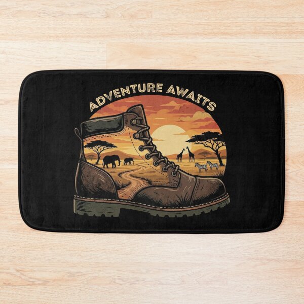 Item preview, Adventure Awaits Safari Hiking Boot Wildlife designed and sold by d247.