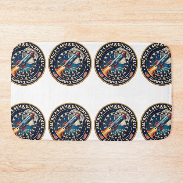 Item preview, USA 250th Anniversary Semiquincentennial Retro Space Rocket designed and sold by PictoVibe.
