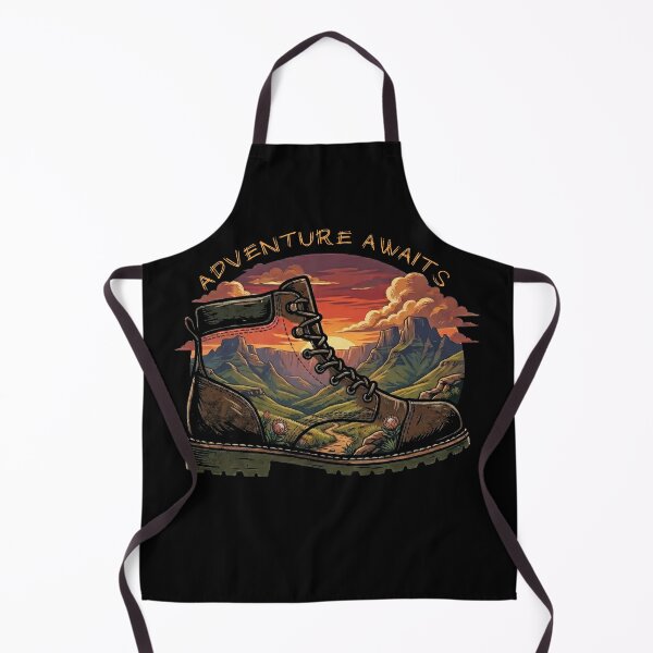 Item preview, Adventure Awaits Hiking Boot Mountain Trail designed and sold by d247.