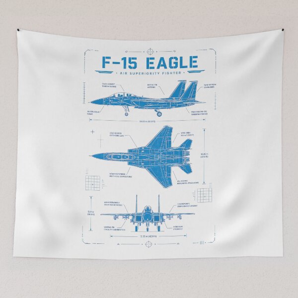 Item preview, F-15 Eagle Blueprint Air Superiority Fighter Jet Design designed and sold by RockyLambda.