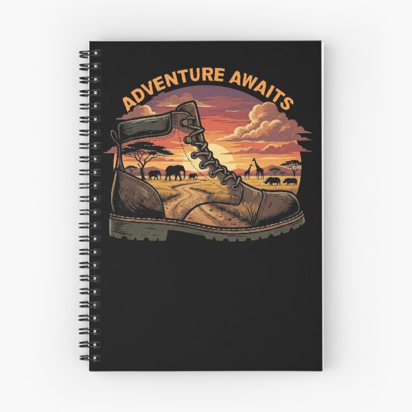 Item preview, Adventure Awaits Safari Hiking Boot Wildlife designed and sold by d247.