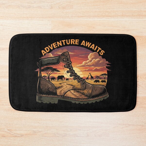 Item preview, Adventure Awaits Safari Hiking Boot Wildlife designed and sold by d247.