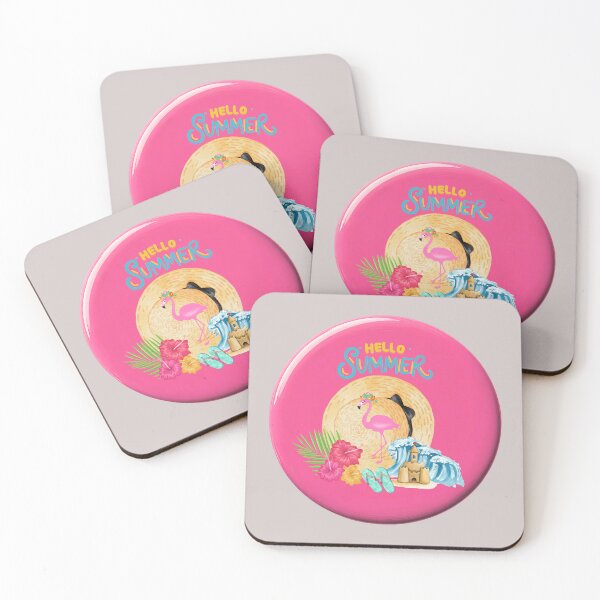 Item preview, Pink flamingo summer vacation  designed and sold by Kiraguapa.