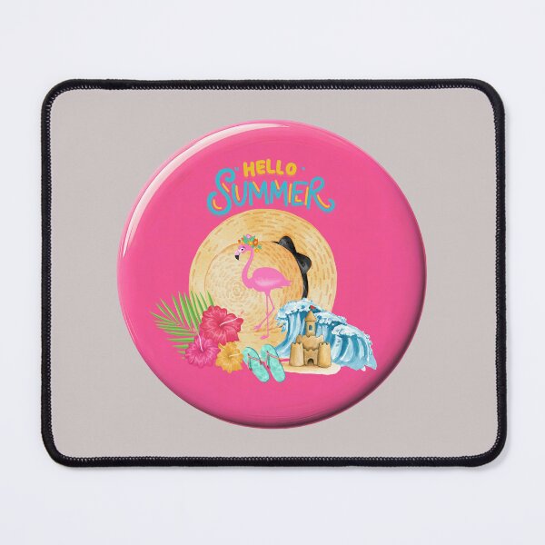 Item preview, Pink flamingo summer vacation designed and sold by Kiraguapa.
