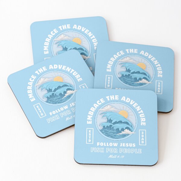 Item preview, Embrace the Adventure Follow Jesus Fish For People Matthew 4:19 Faith Looks Good designed and sold by FaithLooksGood.