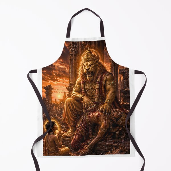 Item preview, Twilight Judgment of Narasimha | Divine Prophecy Hindu Art designed and sold by Homyar.