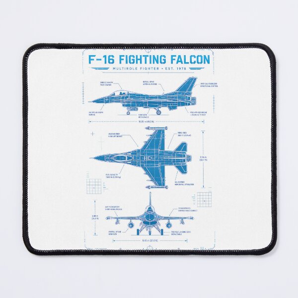 Item preview, F-16 Fighting Falcon Blueprint Fighter Jet Aviation Design designed and sold by RockyLambda.