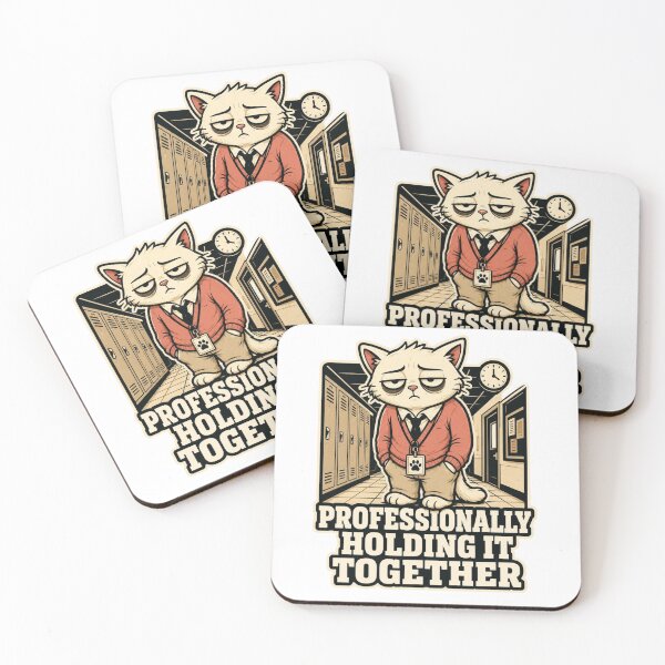 Item preview, Funny Teacher Gift Sarcastic Cat Lanyard Burnout Humor designed and sold by Gentlestate.