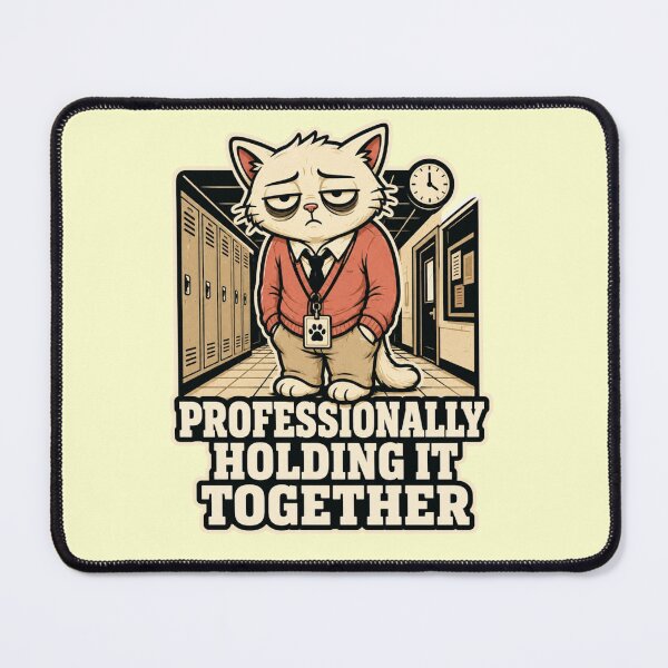 Item preview, Funny Teacher Gift Sarcastic Cat Lanyard Burnout Humor designed and sold by Gentlestate.