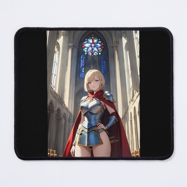 Item preview, Blonde Paladin Knight in Gothic Cathedral designed and sold by iloveanimechibi.
