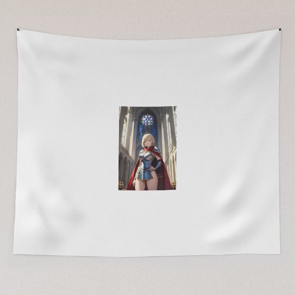 Item preview, Blonde Paladin Knight in Gothic Cathedral designed and sold by iloveanimechibi.