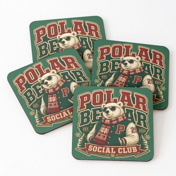 Item preview, Polar Bear Social Club Shirt Winter Animal Shirt Cozy Christmas Winter PNG Bear Lover Gift designed and sold by VectorJoy.