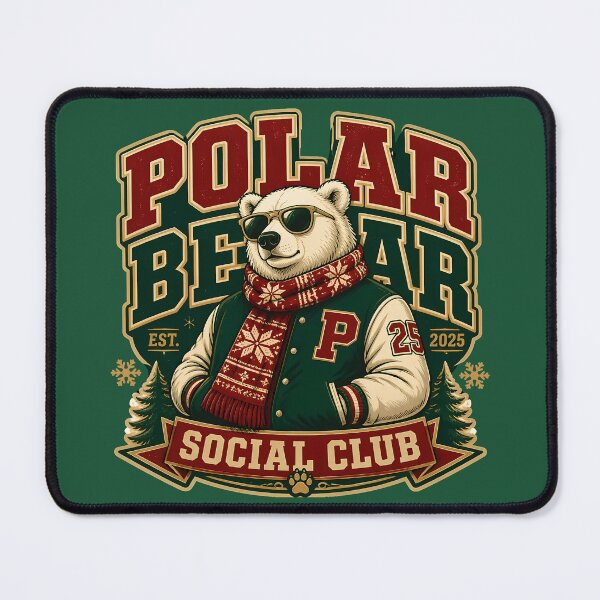 Item preview, Polar Bear Social Club Shirt Winter Animal Shirt Cozy Christmas Winter PNG Bear Lover Gift designed and sold by VectorJoy.