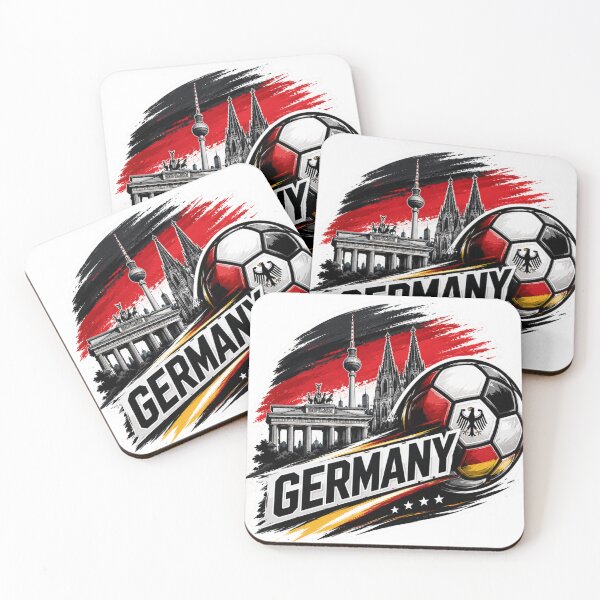 Item preview, Germany Football Sticker for Fans Who Love Legendary Football Energy | Minimal Soccer Design designed and sold by shlepyart.