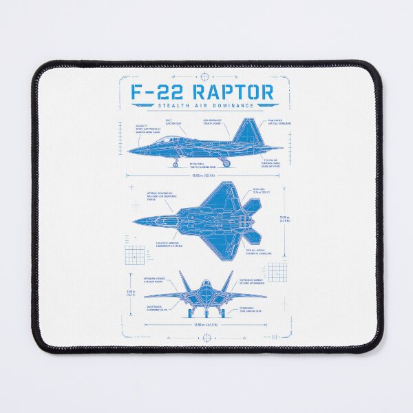 Item preview, F-22 Raptor Blueprint Stealth Fighter Jet Aviation Design designed and sold by RockyLambda.