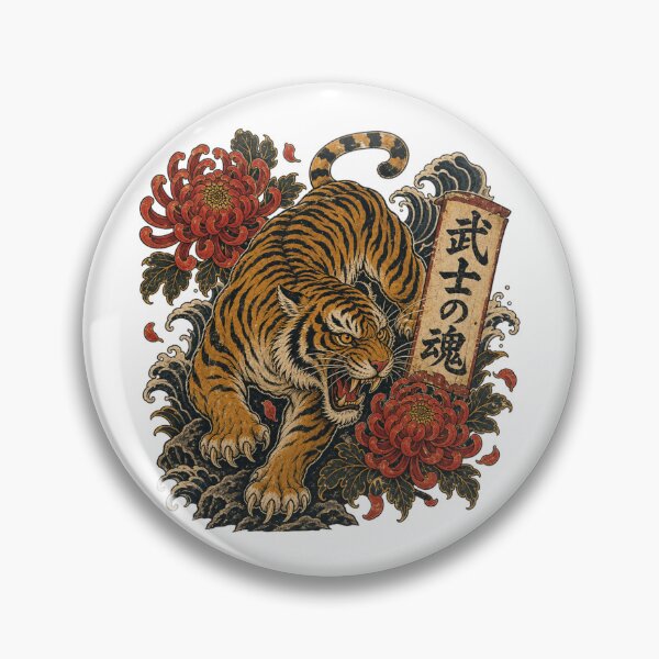 Item preview, Japanese Fighting Tigers Vintage Graphic designed and sold by ChaosThreadsCo.