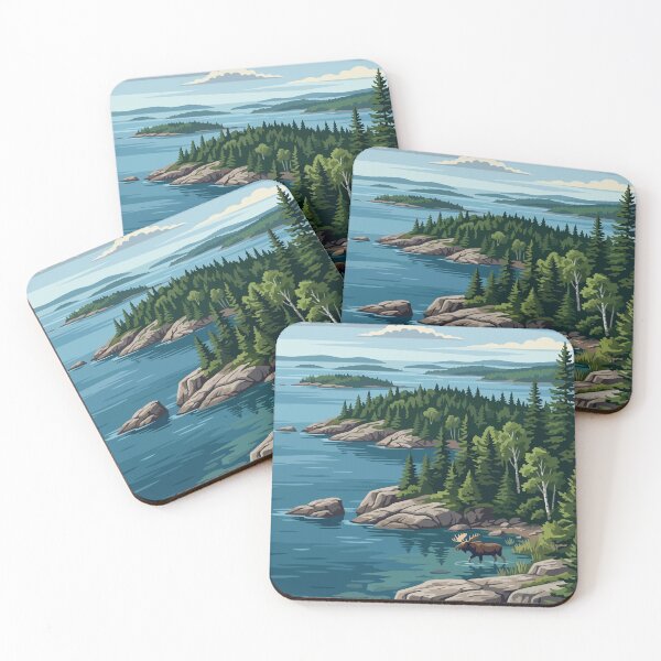 Item preview, Isle Royale National Park USA Travel Vintage designed and sold by RareDeerArt.