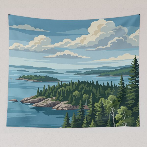 Item preview, Isle Royale National Park USA Travel Vintage designed and sold by RareDeerArt.