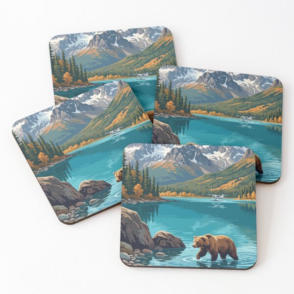 Item preview, Lake Clark National Park USA Travel Vintage designed and sold by RareDeerArt.