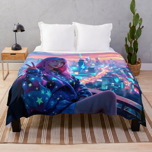 Item preview, Neon Dreams City Girl designed and sold by DreamyWallVibes.