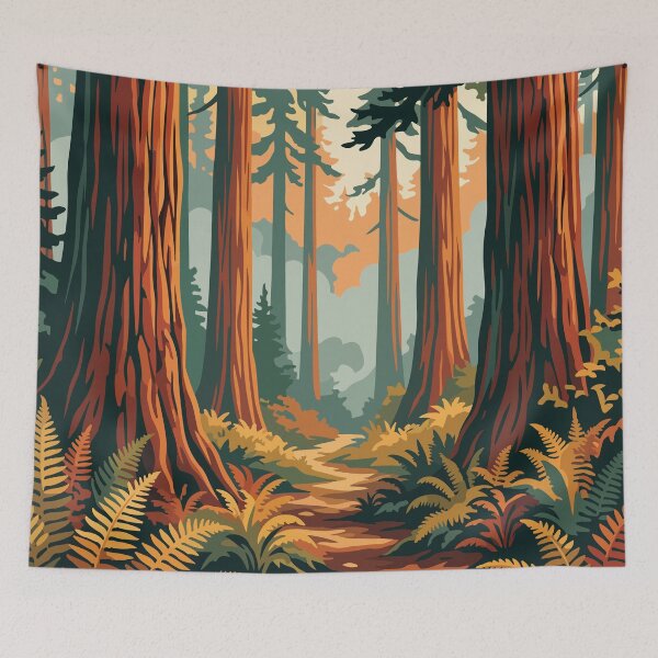 Item preview, Redwood National Park USA Travel Vintage designed and sold by RareDeerArt.