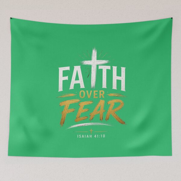 Item preview, Faith Over Fear Christian T-Shirt Design Isaiah 41:10 designed and sold by Jesusloverbrand.