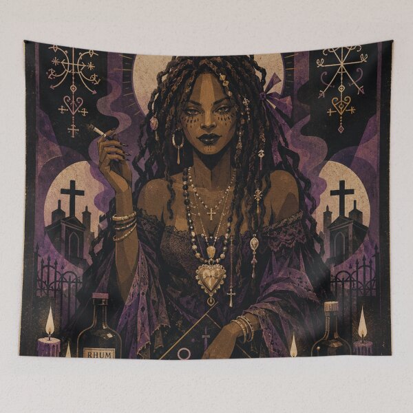 Item preview, Maman Brigitte – Guardian of the Cemetery | Haitian Vodou Art designed and sold by Urbantheseus.
