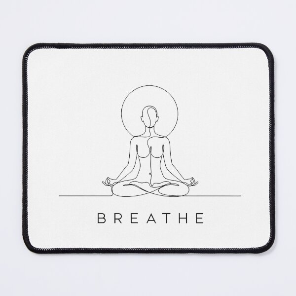 Item preview, Minimalist Black Line Art Meditating Yoga Figure designed and sold by Osmose-Studio.