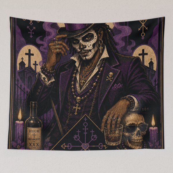 Item preview, Baron Samedi – Master of the Crossroads | Haitian Vodou Art designed and sold by Urbantheseus.
