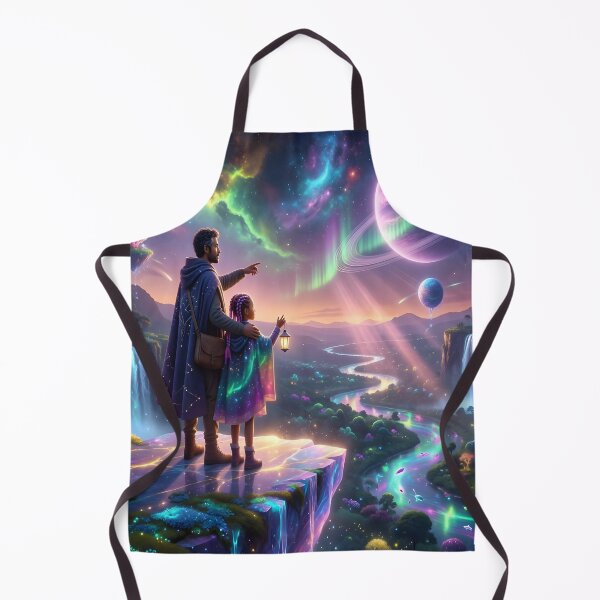 Item preview, Cosmic Father Daughter Dreamscape designed and sold by DreamyWallVibes.