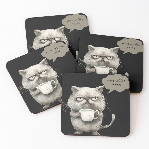Item preview, Still Loading More Coffee Please Funny Sleepy Cat Design designed and sold by JoPiCreative.