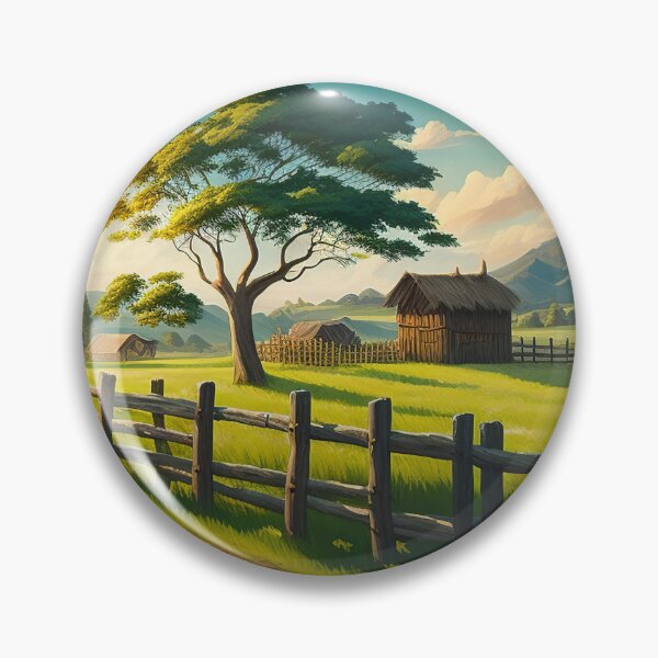Item preview, Stunning rural landscape with meadow and fence designed and sold by Art-spree.