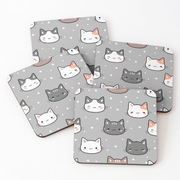 Item preview, Kitties on Gray designed and sold by The Painted Lamb.