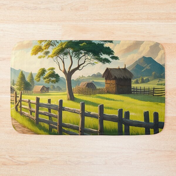 Item preview, Stunning rural landscape with meadow and fence designed and sold by Art-spree.