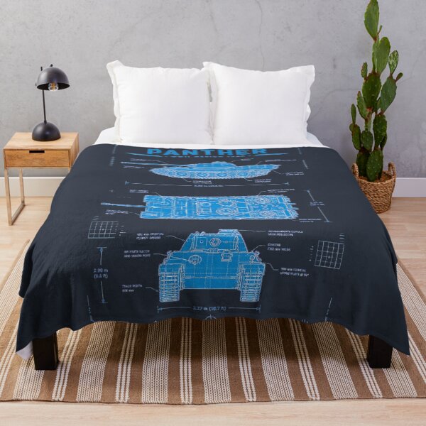 Item preview, Panther Tank Blueprint WWII Medium Tank Military History Design designed and sold by RockyLambda.