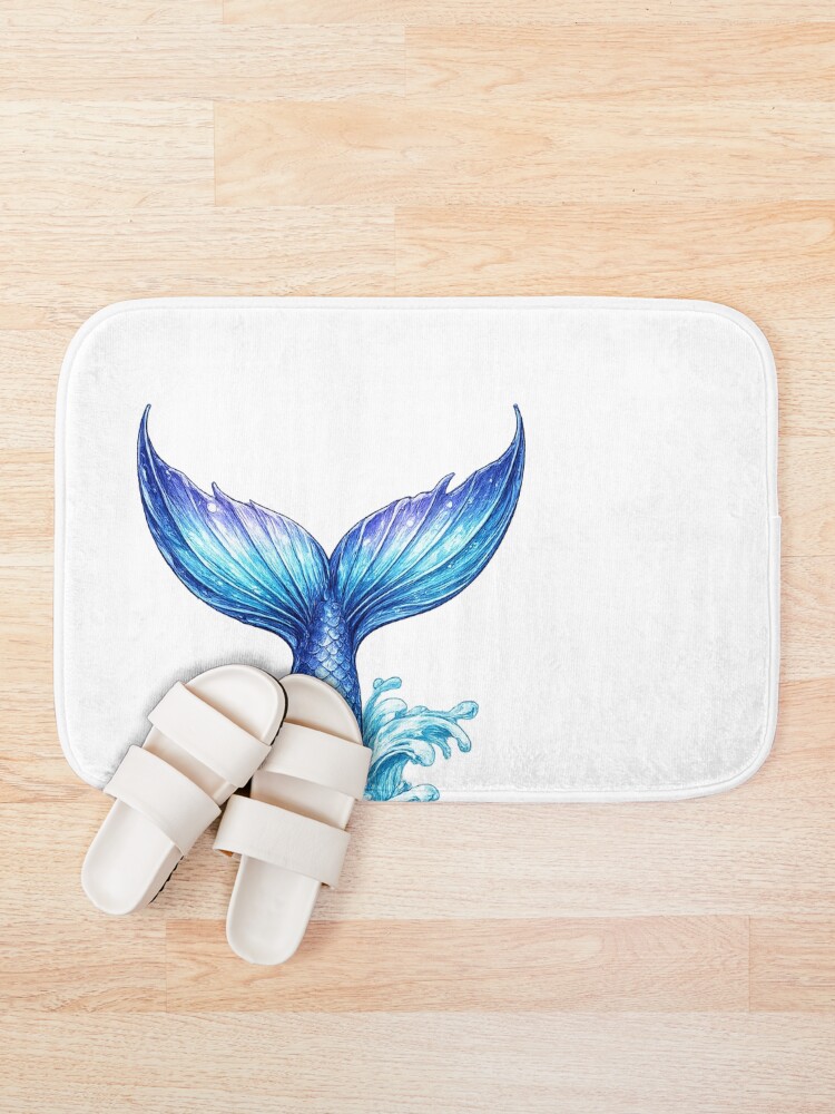 Thumbnail 1 of 6, Bath Mat, Fish TAIL designed and sold by Looplk.