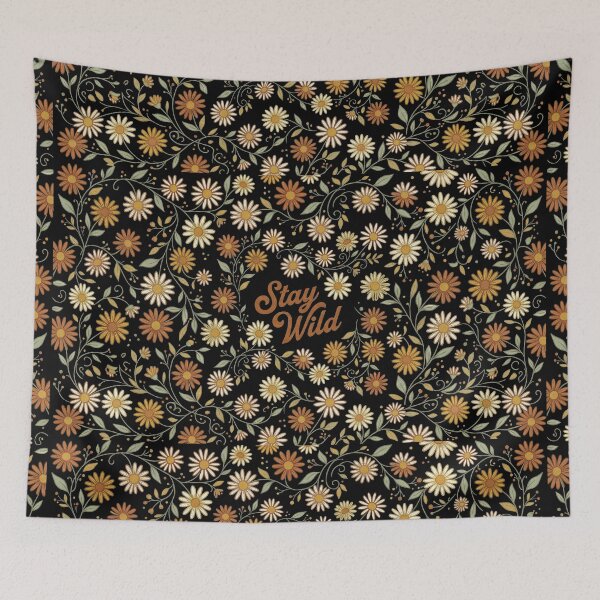 Item preview, Vintage Terracotta Stay Wild Wildflower Wreath designed and sold by Osmose-Studio.