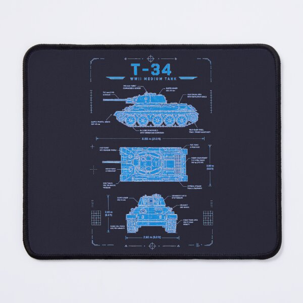 Item preview, T-34 Blueprint WWII Medium Tank Military Armor Design designed and sold by RockyLambda.