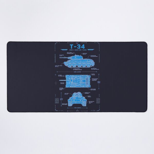 Item preview, T-34 Blueprint WWII Medium Tank Military Armor Design designed and sold by RockyLambda.