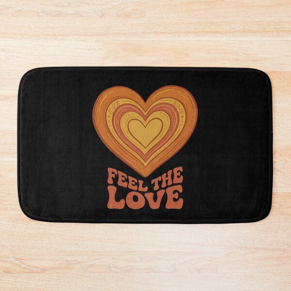 Item preview, Retro Groovy Terracotta Feel the Love Heart designed and sold by Osmose-Studio.