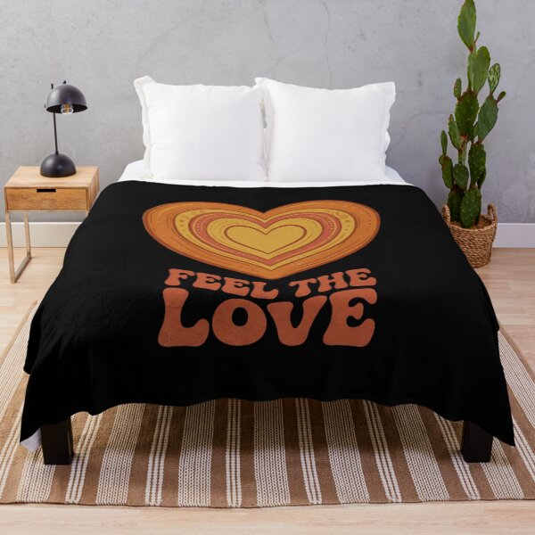 Item preview, Retro Groovy Terracotta Feel the Love Heart designed and sold by Osmose-Studio.