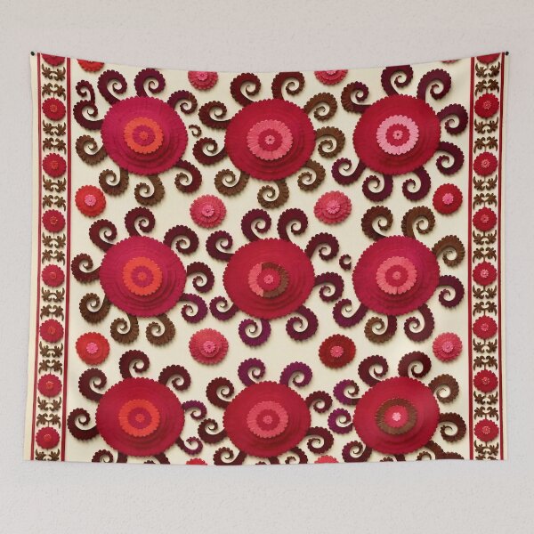 Item preview, Samarkand Antique Southwest Uzbekistan Suzani Embroidery Print designed and sold by Vicky Brago-Mitchell®.