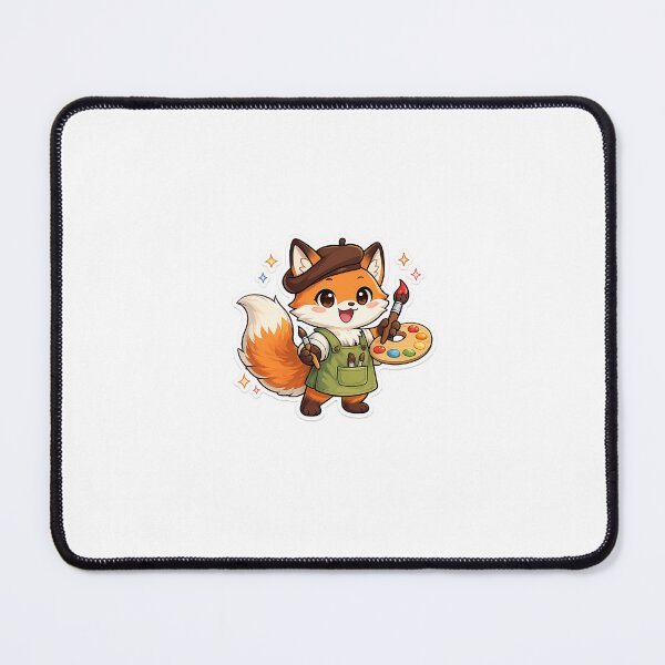 Item preview, cute artist fox sticker designed and sold by Once Upon a Store.