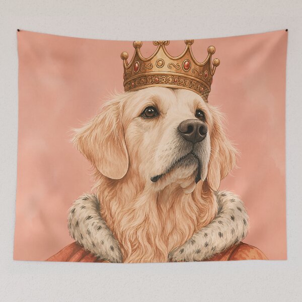 Item preview, Golden Retriever King Portrait designed and sold by prettykaler.