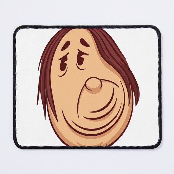 Item preview, Whimsical Melancholy Oval Cartoon Face designed and sold by AirCrayons27.