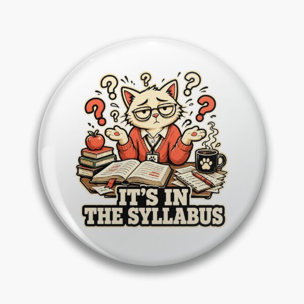 Item preview, Funny Teacher Gift Sarcastic Cat Syllabus Educator Humor designed and sold by Gentlestate.